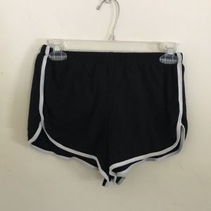 Black and white shorts